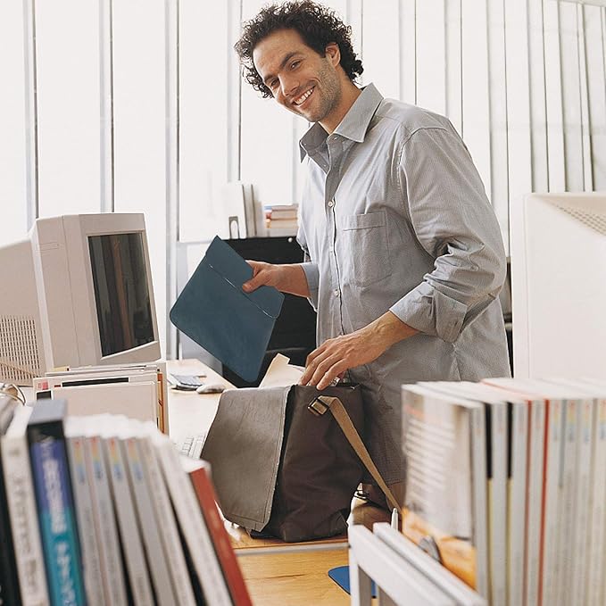 Allinside 13-13.3 inch Laptop Sleeve Case for MacBook Pro 14 2021-2024/MacBook Air 13 2010-2017/MacBook Pro 13 2010-2015, Waterproof PU Leather Laptop Sleeve Bag Protective Vertical Case Cover, Blue