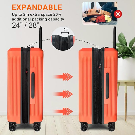 Verdi Hardside 28 Inch Luggage with Spinner Wheels - Expandable Large Suitcase