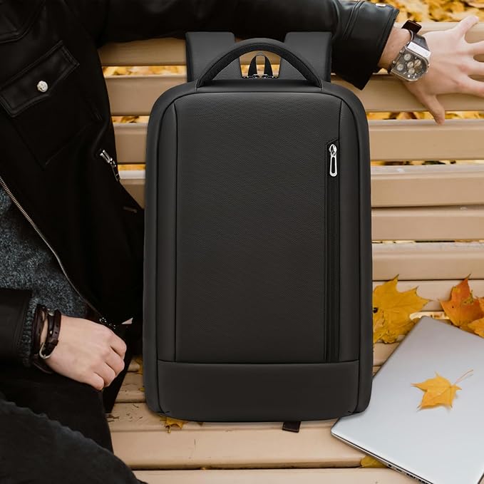 Slim Laptop Backpack for Men, Fits 15.6 inch Notebook, Waterproof Business Backpack Ideal for Working, Commuting, Daily