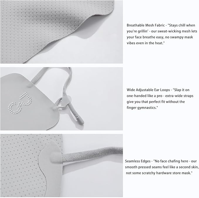 UPF50+ Half Mask,Face Shield,Sun Screen Protector for Face with Adjustable Ear Straps, Golf Visors for Women Golfers