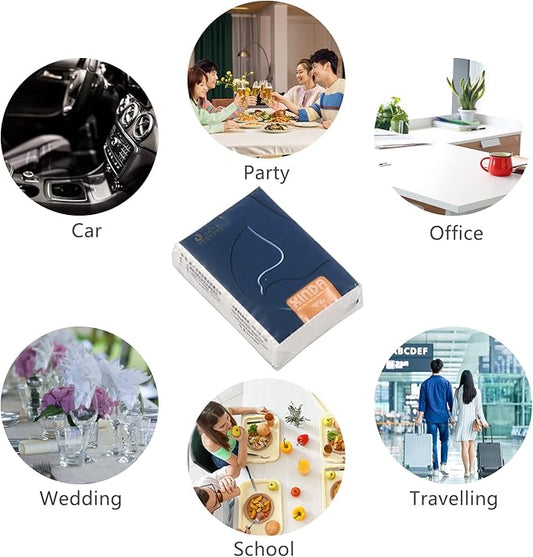 Saedy 100 Packs 4-Ply Mini Soft Pocket Tissues, Travel Size Facial Tissue Paper