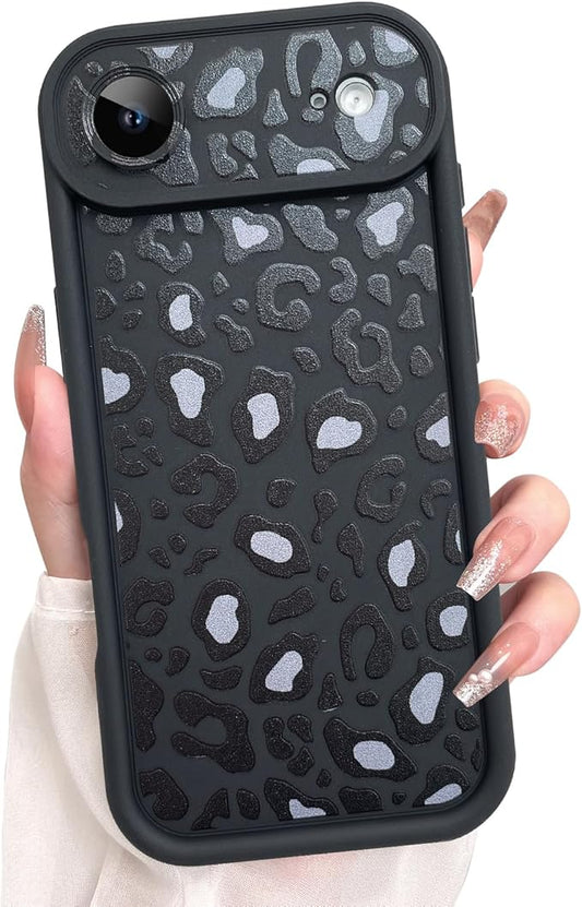 KANGHAR Case Compatible with iPhone Air Leopard Printed Pattern Cute Cheetah Phone Case Soft TPU Shockproof Protective Cover Designed for iPhone Air 6.5 Inch Black