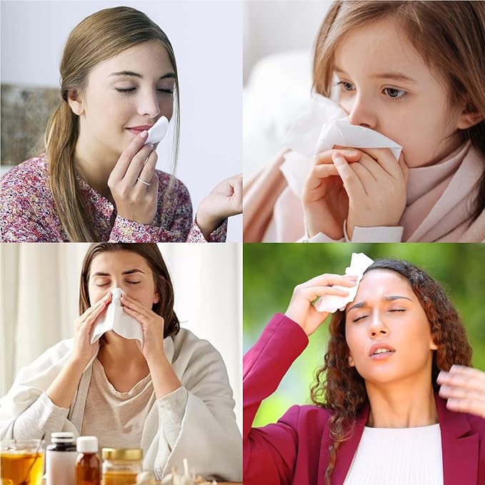 Menthol Lotion Pocket Tissues, Travel Size 4-Ply Thick & Soft, 2 Pack (20 Tissues Total)