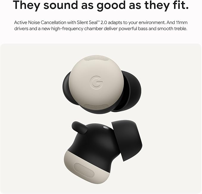 Google Pixel Buds Pro 2 - Wireless Earbuds with Active Noise Cancellation – Bluetooth Headphones - Peony