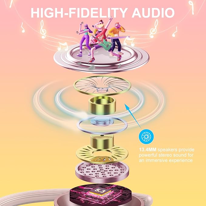 Wireless Earbuds Bluetooth Headphones 120hrs Playtime HiFi Stereo Wireless Headphones with HD Mic Deep Bass Earphones with Dual LED Display USB-C IP7 Waterproof Earbuds for Running Sports