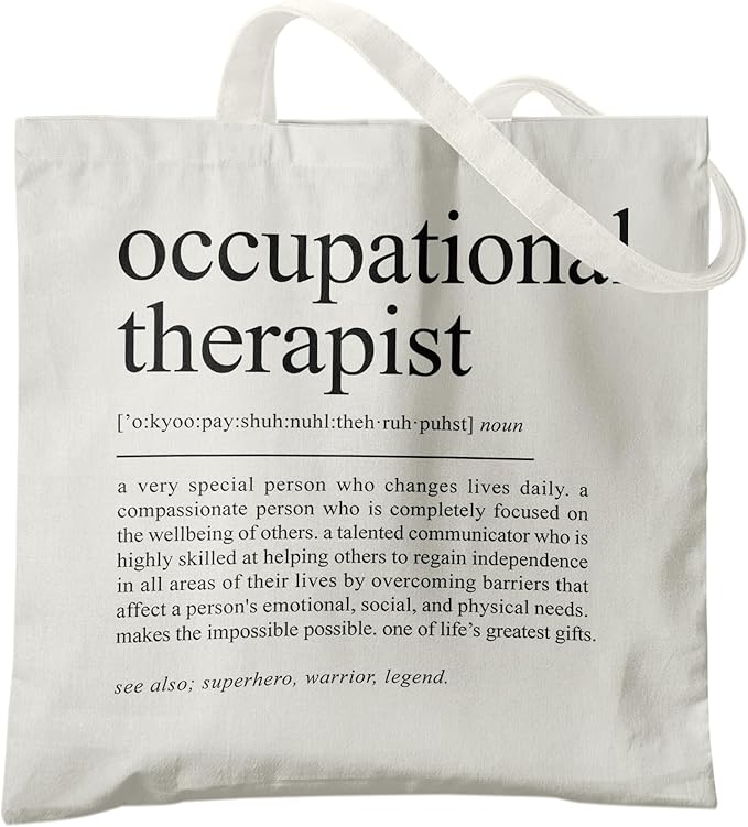Occupational Therapist Gifts,OT Gifts, Occupational Therapist Canvas Tote Bags for Women, Reusable Grocery Bags