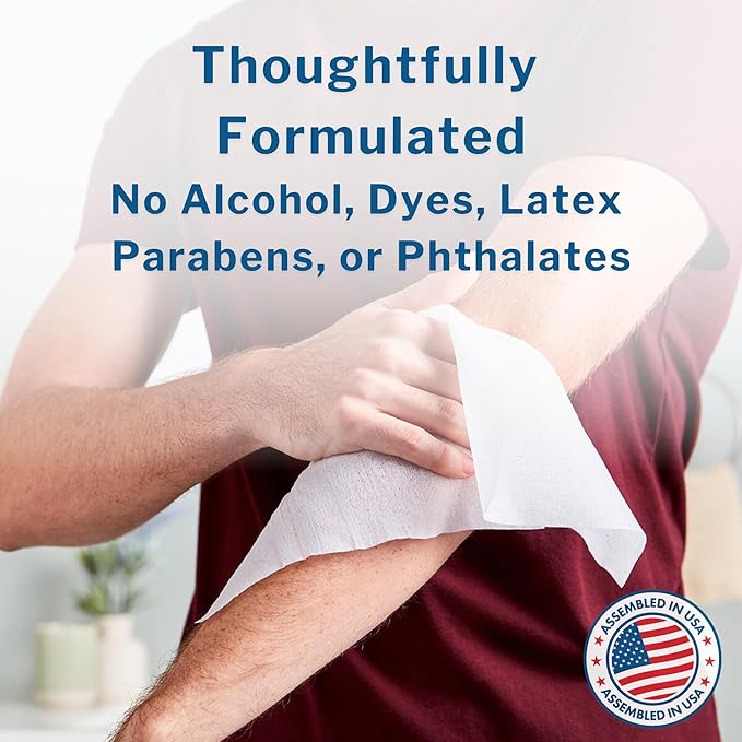 McKesson Washcloth Wipes for Adults, Scented (3 Pack, 144 Washcloths) Disposable Wash Cloths for Body - No-Rinse Formula with Snap Lid - Good for Incontinence and Elderly - 48 Wipes Per Pack