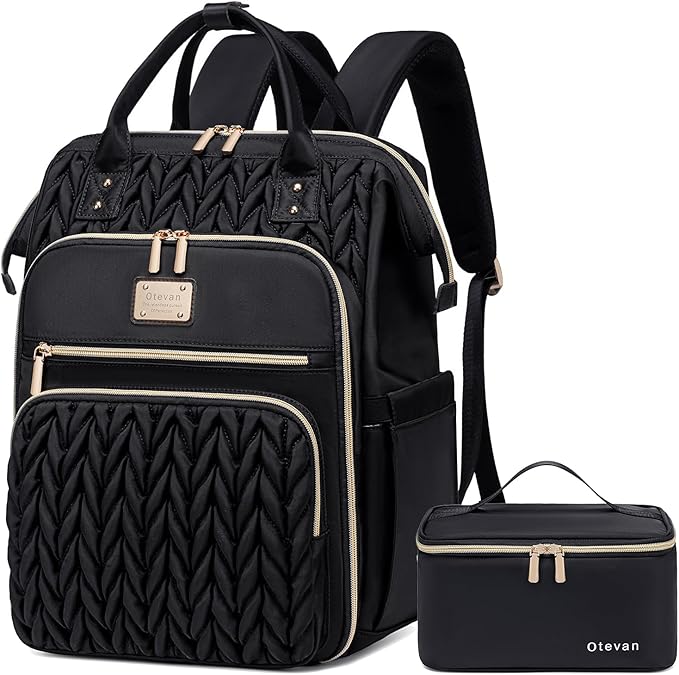 Lunch Backpack for Women, 15.6 inch Laptop Backpacks for Womens, Work Backpacks with Lunchbox,Insulated Back pack Cooler,Teacher Nurse Travel Backpack for Women