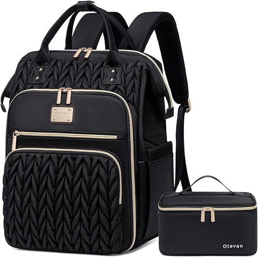 Lunch Backpack for Women, 15.6 inch Laptop Backpacks for Womens, Work Backpacks with Lunchbox,Insulated Back pack Cooler,Teacher Nurse Travel Backpack for Women