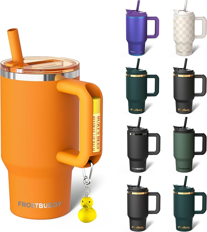 Frost Buddy Thicc Buddy - 16 oz Stainless Steel Vacuum Insulated Tumbler with Lid and Straw for Water - Travel Mug Cupholder Friendly - Gifts for Women Men Him Her (Rocky Top)