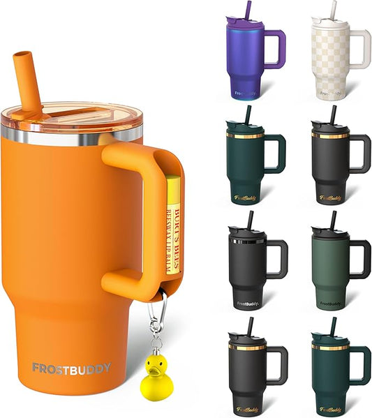 Frost Buddy Thicc Buddy - 16 oz Stainless Steel Vacuum Insulated Tumbler with Lid and Straw for Water - Travel Mug Cupholder Friendly - Gifts for Women Men Him Her (Rocky Top)