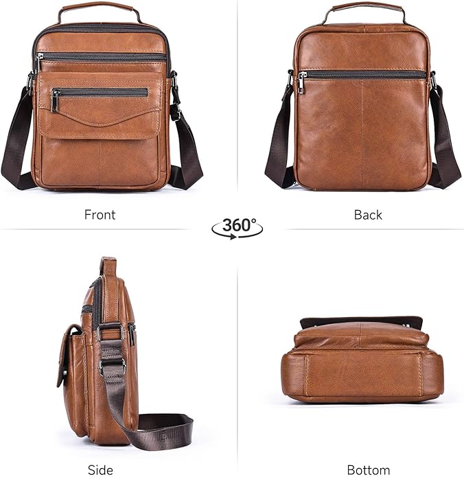 NIUCUNZH Genuine leather man purse mens crossbody sling bag small messenger shoulder Satchel