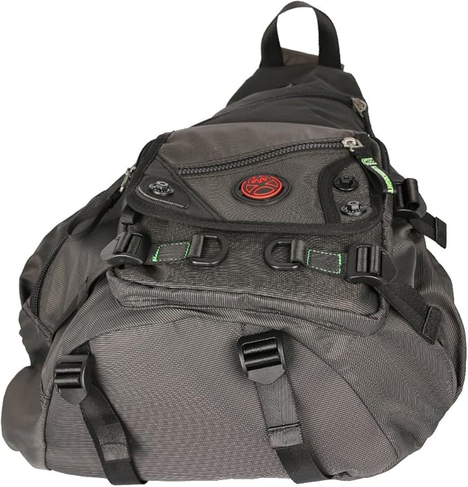 Large Sling Bag Laptop Backpack Cross Body Messenger Bag Shoulder Travel Rucksack (A-Black)