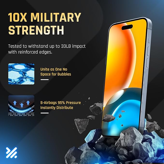 TEMPRTEK+ 2 Pack for iPhone 15 Pro Max Simple Screen Protector Privacy 9H Military Grade Scratch Fingerprint Resistance Anti-Glare Shatterproof Tempered Glass Anti-Spy Easy Installation Bubble Free