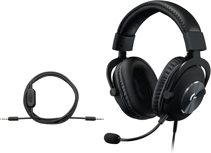Logitech G Pro X SE Wired Gaming Headset with Microphone: Detachable Mic, DTS Headphone:X 7.1, Memory Foam Ear Pads, 50 mm Drivers, USB DAC Incl. - Black