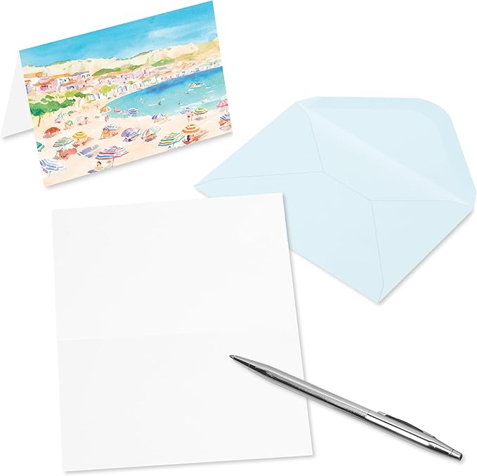 Papyrus 14-Count Blank Cards with Envelopes (Beach)