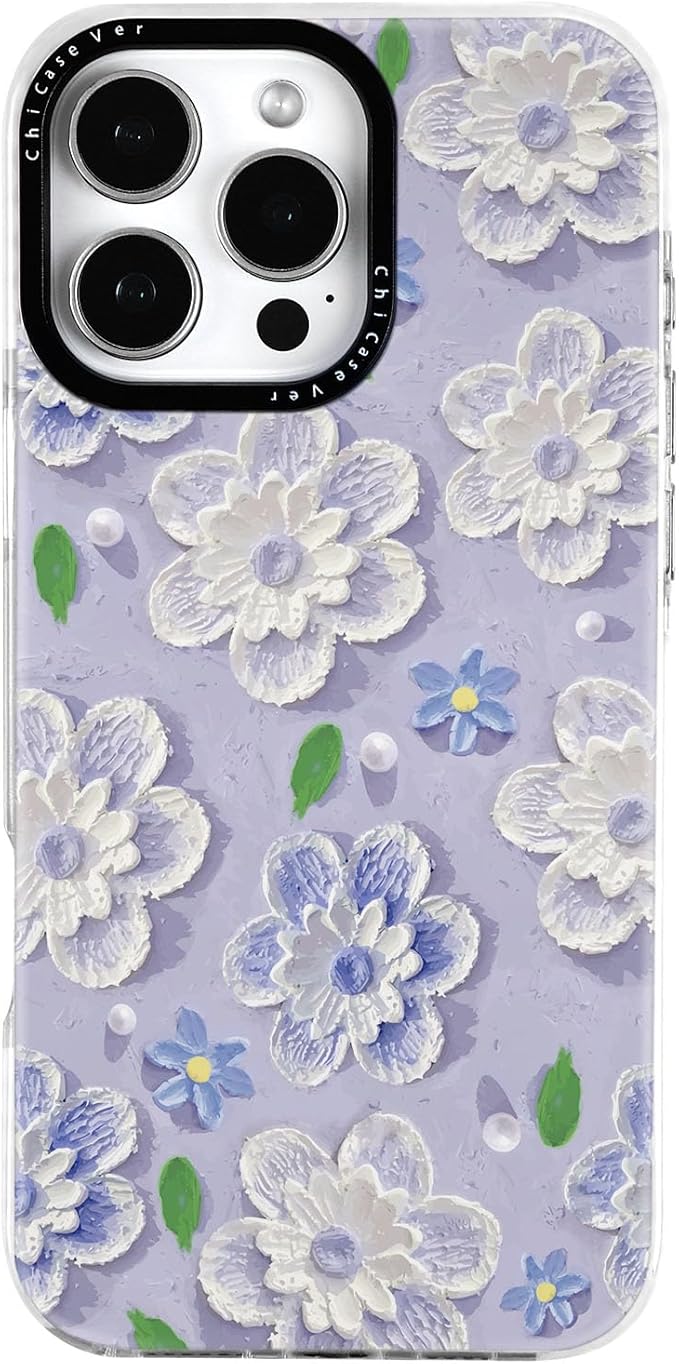 for iPhone 14 Plus Case, Elegant Floral Pattern with Pastel Flowers, Military-Grade Drop Protection, Cute Soft Slim TPU Protective Cover with Camera Protection for Women & Girls
