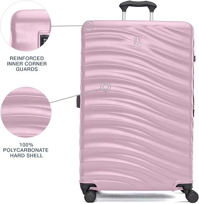 Travelpro Maxlite Air V2 Hardside Expandable Checked Luggage, 8 Spinner Wheels, Lightweight Hard Shell Suitcase, TSA lock, Pink, Checked Large 28-Inch
