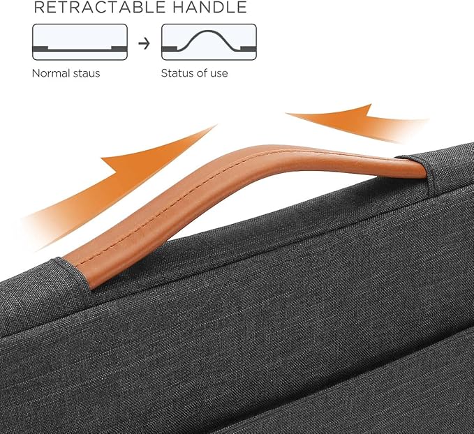 NIDOO 15.6" Laptop Sleeve case: Notebook Shoulder Handbag for 15.6" Laptops (IdeaPad 3i, Legion 5i/7i, ThinkPad T15/E15, Acer Swift 3, Legion 7i)