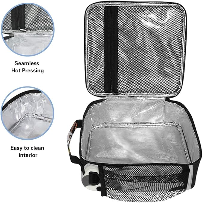 Lunch Box Bag Quote Animal Sloth Flower Tree Lunchbox Insulated Thermal Cooler Ice Adjustable Shoulder Strap for Women Men Boys Girls