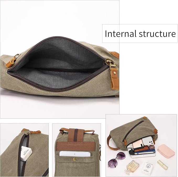 KL928 Canvas Sling Bag crossbody Bags Small Backpack Pack Travel Purse convertible purses for Women Men
