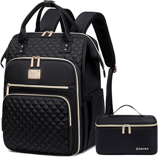 Lunch Backpack for Women, 15.6 inch Laptop Backpacks for Womens, Work Backpacks with Lunchbox,Insulated Back pack Cooler,Teacher Nurse Travel Backpack for Women