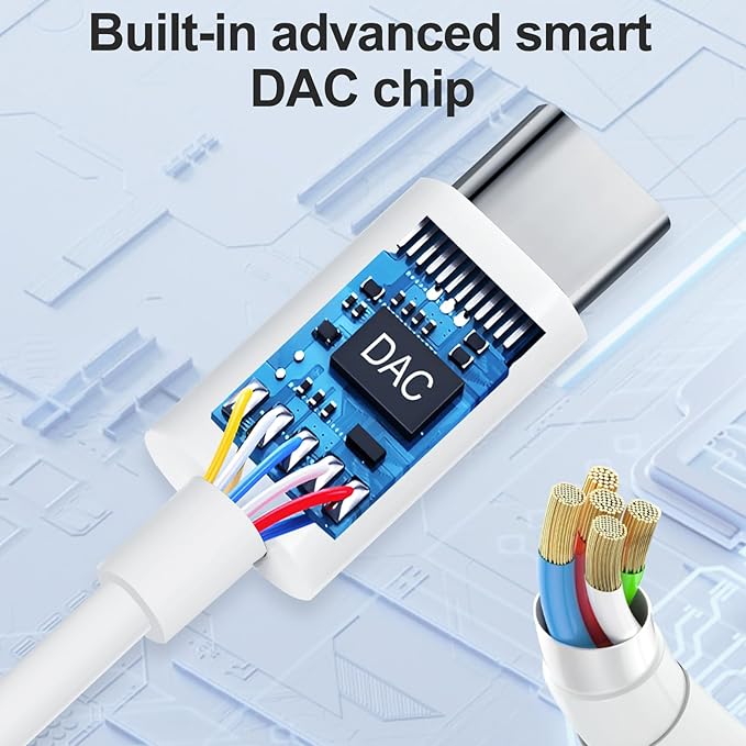 USB Type C to 3.5mm Female Headphone Jack Adapter, 2-Pack USB C to Aux Audio Dongle Cable Cord Compatible with iPhone 16/15 Plus/Pro/Pro Max, iPad Pro, Pixel MacBook Samsung Galaxy S24/S23/S22 Ultra