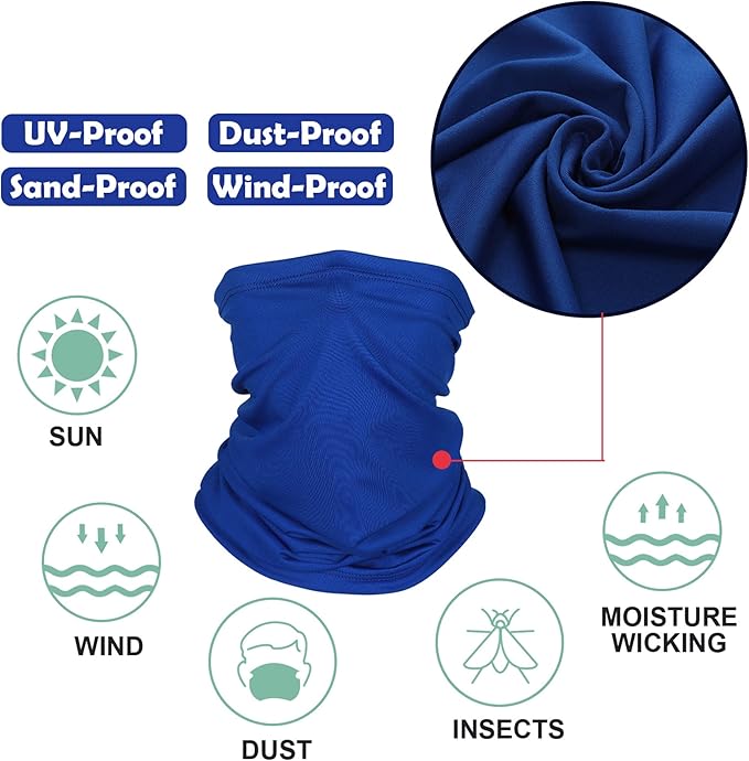 Geyoga Winter Face Mask for Men UV Protection Mask Sunscreen Breathable Windproof Neck Gaiters Scarf Fishing Cycling Running