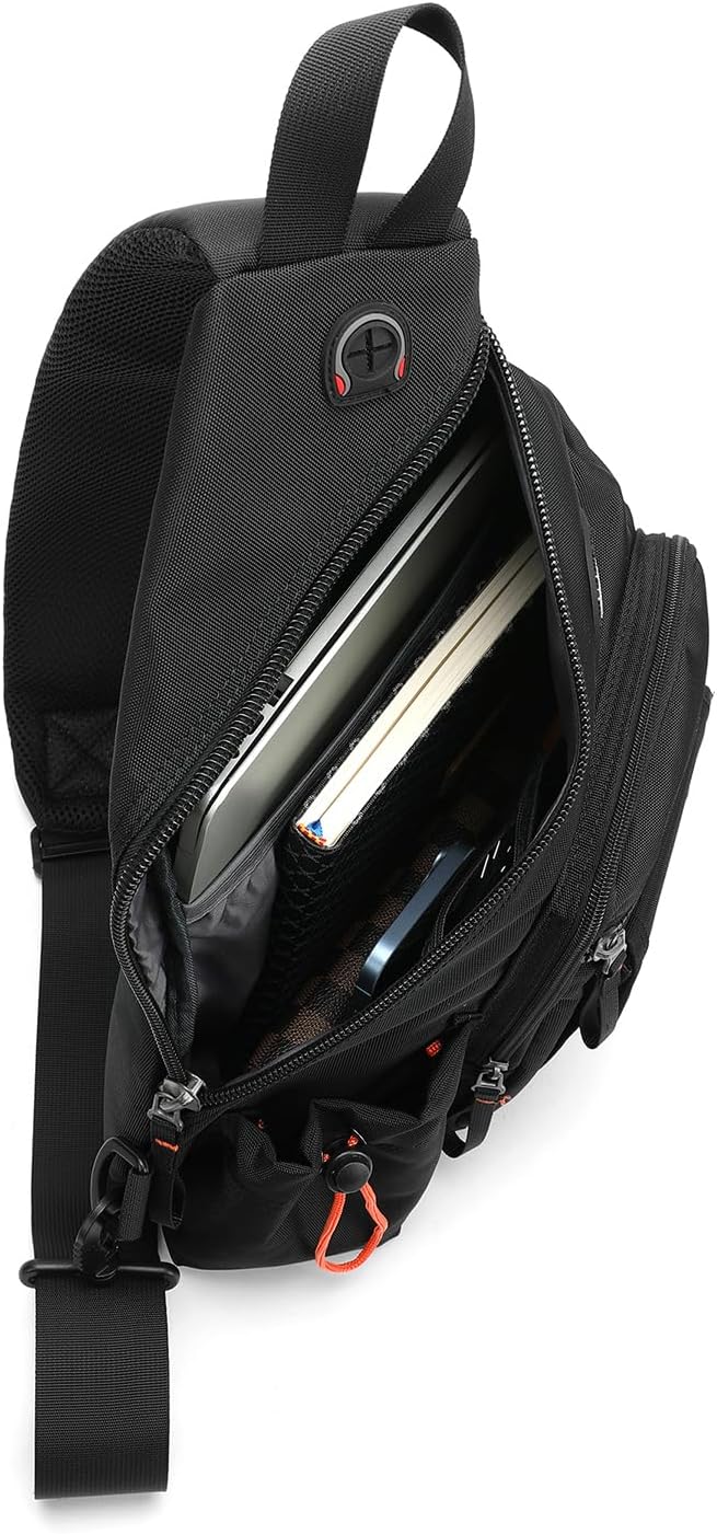 Large Sling Backpack, Sling Chest Bag Shoulder Crossbody Daypacks Fits 14.1-Inch Laptop for Travel Outdoor Men Women
