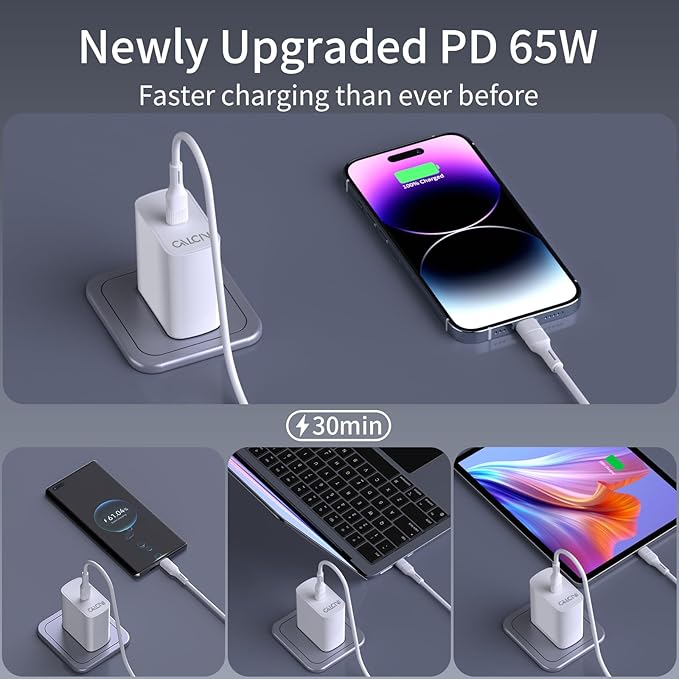 2 Pack USB C Charger Block - Fast Type C Charger for Laptop, Phone, Tablet & More