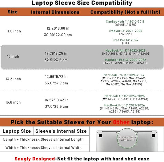 Allinside 13 inch Laptop Sleeve Case for MacBook Air 13 2018-2025/MacBook Pro 13 2016-2022, Waterproof PU Leather Laptop Sleeve Bag Protective Vertical Case Cover, Brown