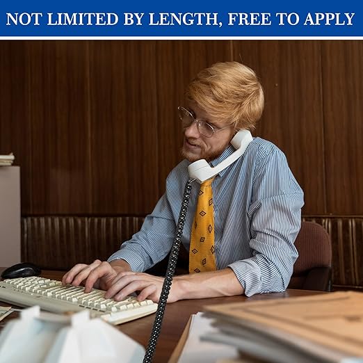 Kanayu 20 Pack Black Phone Handset Cord 12ft Telephone Cord for Landline Coiled Phone Wire Bulk for Use with All Landline Telephone Line Replacement Cable Accessory