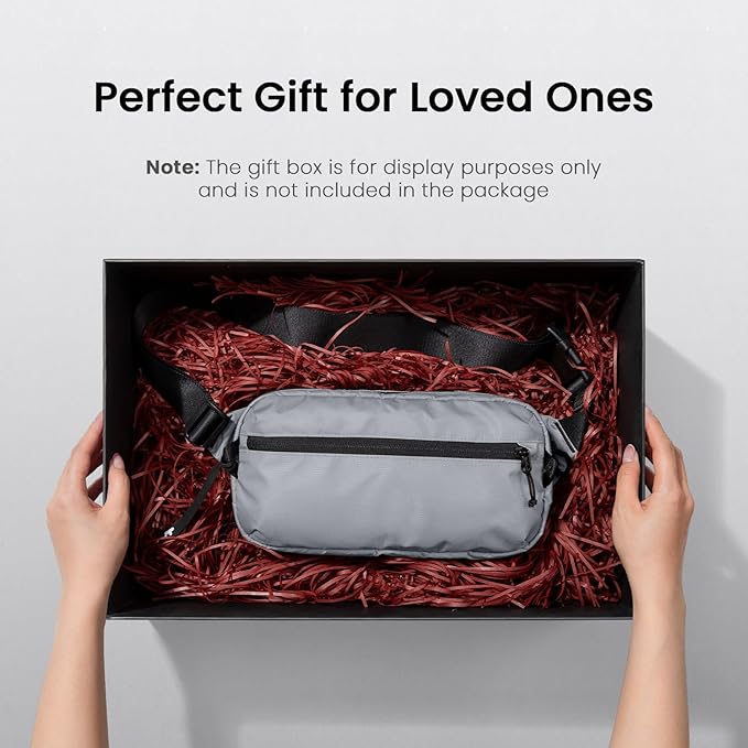 tomtoc 3.5L Sling Bag with RFID Blocking, Crossbody Bag Chest Shoulder Pack for Men and Women, Water-resistant Lightweight Casual Waist Fanny Pack for Travel/Daily Use