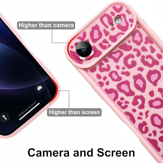 KANGHAR Case Compatible with iPhone Air Leopard Printed Pattern Cute Cheetah Phone Case Soft TPU Shockproof Protective Cover Designed for iPhone Air 6.5 Inch Pink