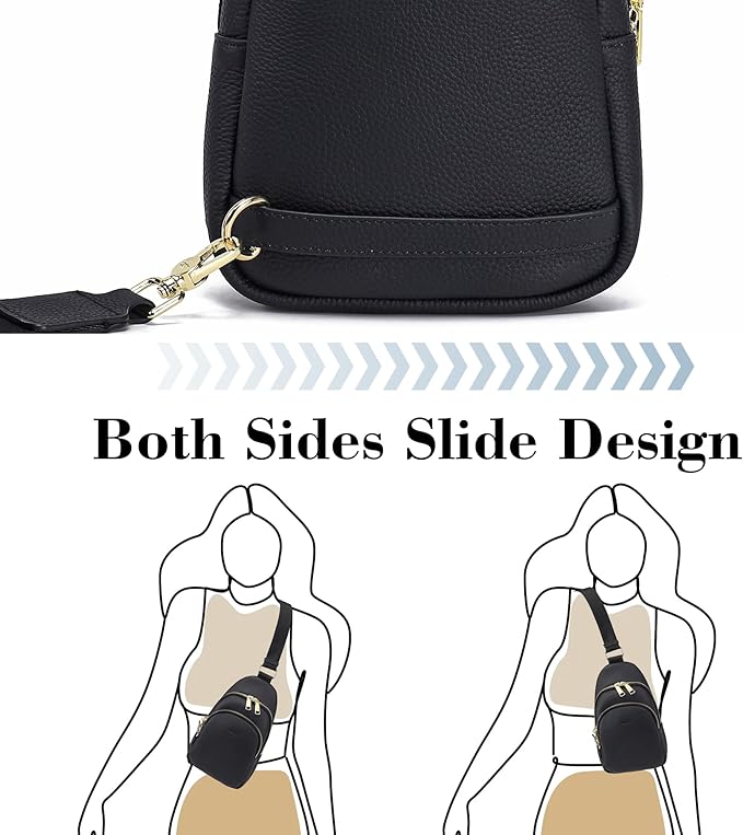 Haytijoe Crossbody Bags for Women Leather Sling Bag Anti-theft Cross Body Bag Travel Sling Purse Chest Bags Fanny Packs