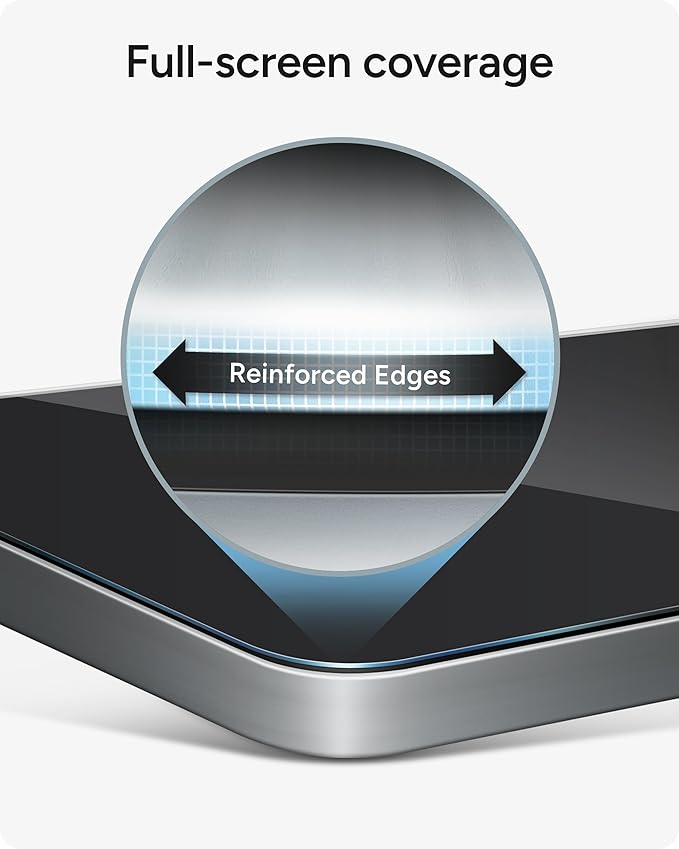 ZAGG Glass Elite iPhone 15 Pro Max Screen Protector - 5X Stronger with Reinforced Edges, Scratch & Smudge-Resistant Surface, InvisibleShield, Easy to Install