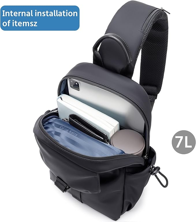 Men's Large Capacity Crossbody Chest Bag, Travel-Ready Sling Pack for Weekend Trips, Waterproof Anti-Scratch Shoulder Bag, Small Backpack, Gift for Men