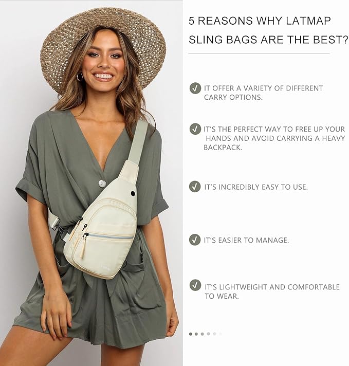 7L Sling Bag For Women Faux Leather Anti Theft Small Casual Daypack Backpack Fanny Pack Crossbody Chest Bags Purse Waterproof Coffee Beige