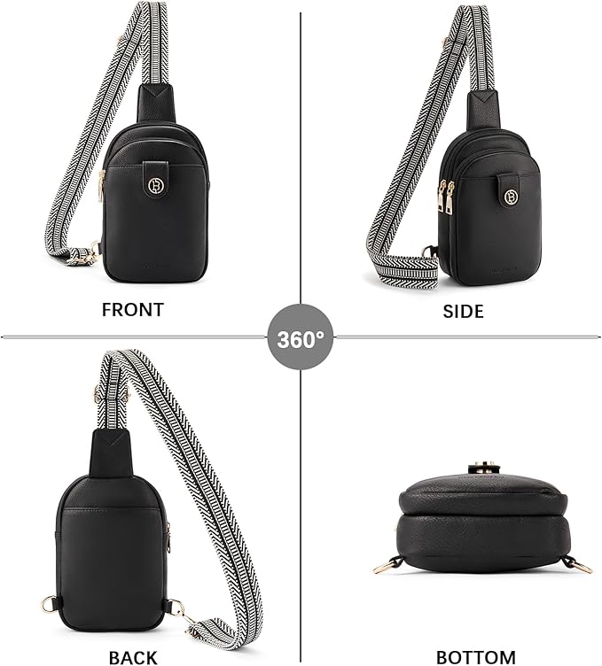BOSTANTEN Small Sling Bag Crossbody Bags for Women Trendy Crossbody Purse Leather Chest Bag
