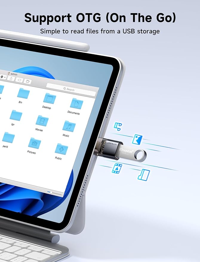 JSAUX USB C to USB Adapter [3 Pack], Type C Male to Female 3.0, Compatible With MacBook Pro/Air, iPhone 15, Samsung Galaxy S24/S23/S22/S21, All USB C Devices-Black