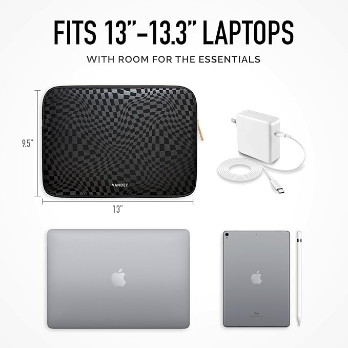 Vandel Slim Laptop Sleeve 13-13.3 inch Laptop Case for Macbook Air 13/Pro 13 Inch- Protective Macbook Case Sleeve, Tablet Carrying Bag Pouch for Lap Top Notebook, Chromebook, Dell, Asus Computer Cover