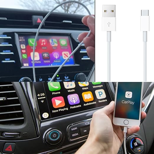 10FT Car Data Cable for iPhone 17 Air/16E 16 15，iPad Pro 12.9 11, Air 5 4 Mini 6 USB A to USB Type C Charger, iPhone 15 Pro Max Plus,Samsung Galaxy Tab A7 A8 A9 S10+ S9 S8 S7 Charging Carplay Cord