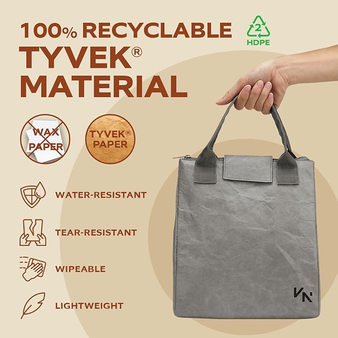 VonNova Women’s Insulated Lunch Bag with Premium 4mm Cooler Insulation, Cute Large 7L Lunch Tote for Office, Durable Small Lunch Box for Women, Stylish Lunchbox for Adults, Teens, Nurses, Teachers