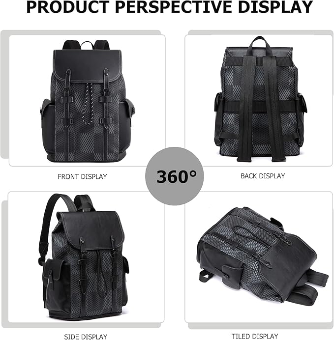 KingTo Laptop Backpack for Men Luxury Anti-Theft Travel Backpack Casual Business Waterproofing Computer Bag (A-Gray)