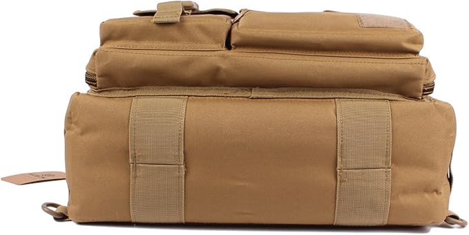 GES Tactical Briefcase, 15.6" Men's Messenger Bag Military Briefcase for Men, Khaki