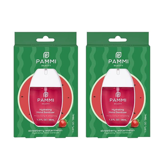 PAMMI Hand Sanitizer Spray Travel Size - Mini Scented Hand Sanitizer Spray Quicky Dry, Pocket Scented Hand Saniztier - 600-Sprays (2 Packs (Strawberry Watermelon))