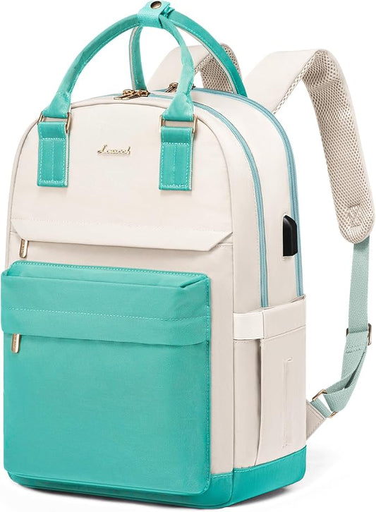 LOVEVOOK Laptop Backpack for Women 15.6 Inch Laptop Bag with USB Port, Fashion Waterproof Backpacks Teacher Nurse Stylish Travel Bags Vintage Daypacks for College Work