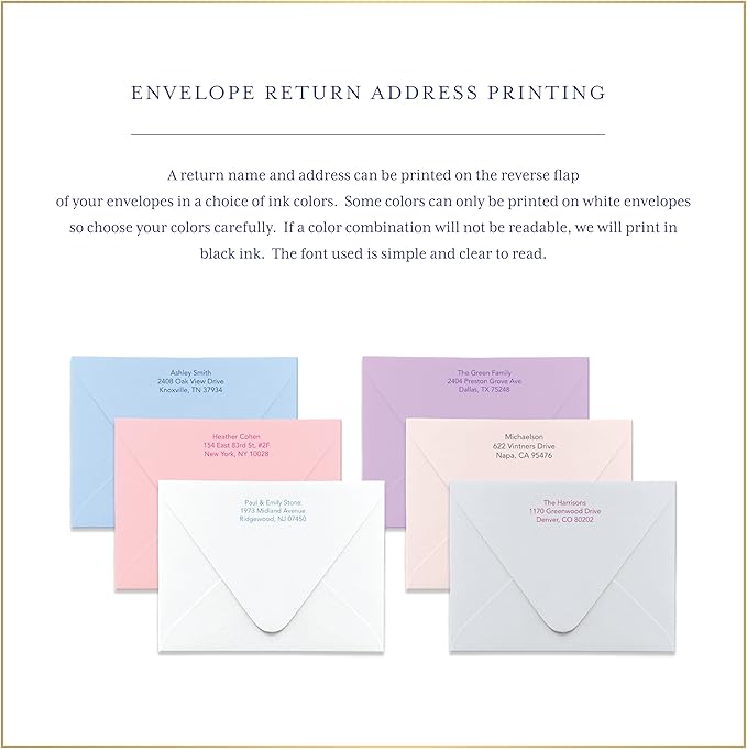 Classic 1 Letter Monogram Note Card and Envelope Stationery Set, Traditional Monogrammed Personalized Stationary in Choice of Set Size and Colors (Monogram Only)