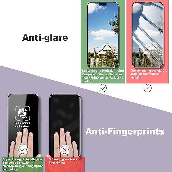CHISHA 2-Pack Screen Protector Tempered Glass for iPhone 16 Pro 6.3-Inch, Auto Dust Removal, No Bubbles, High Definition Clear, Easy Installation