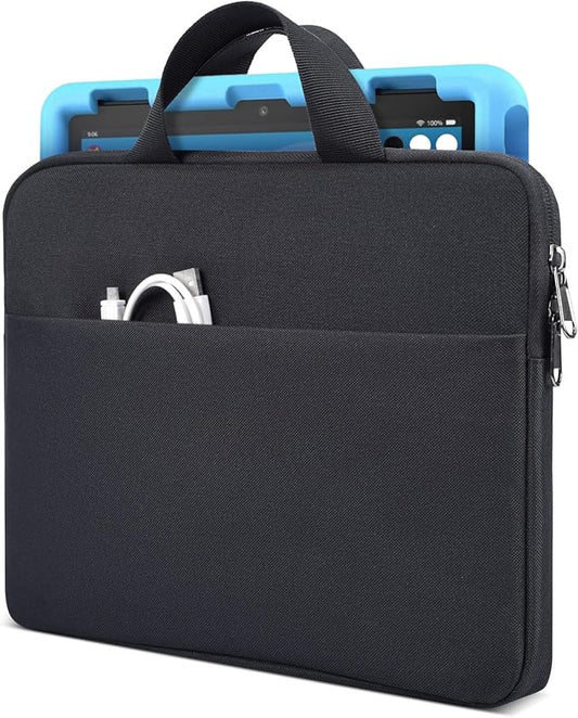 7-8 Inch Tablet Sleeve Carrying Case for Fire 7 Kids, Fire HD 8 Kids/Kids Pro, Fire HD 8 Tablet /8 Plus Tablet 2024-2022, All Versions of Fire 8/7 Kids Edition, iPad Mini 7/6/5/4 Tablet Bag, Black